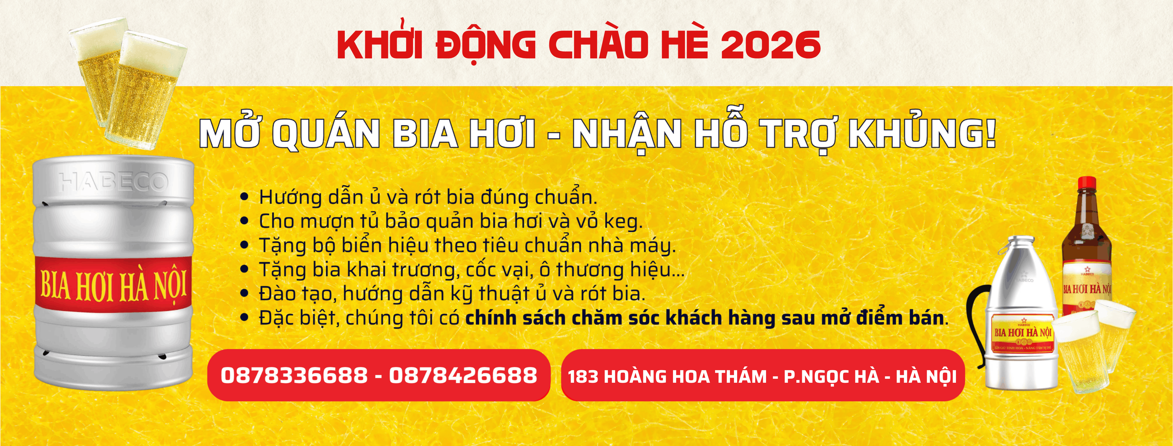 banner Bia Hơi Hà Nội 183 Hoàng Hoa Thám